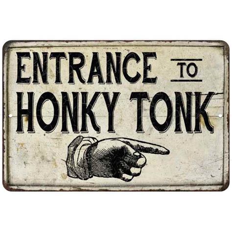 vintage metal bar signs honky tonk house|HONKY TONK Metal Sign 4 Vintage Ice House Bar pool hall .